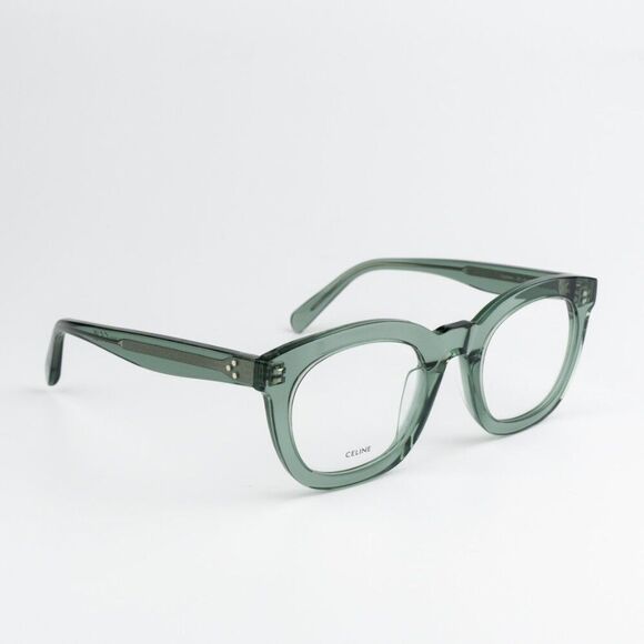 NEW Celine CL5004IN 093 CELINE 3 DOTS Transparent Teal Women Square Eyeglasses - Picture 5 of 12